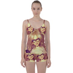 Girls With Glasses Tie Front Two Piece Tankini by snowwhitegirl