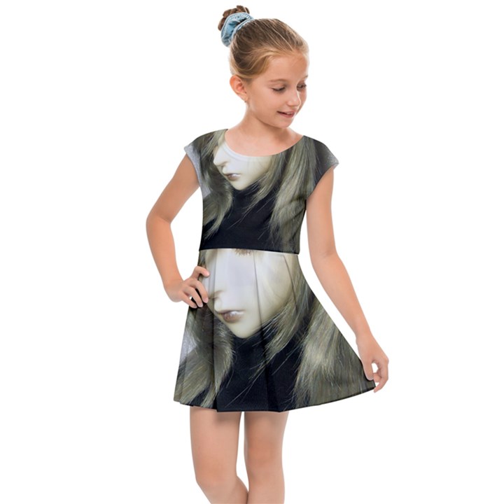 Black Angel Kids Cap Sleeve Dress