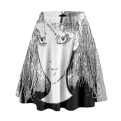 Girl High Waist Skirt by snowwhitegirl