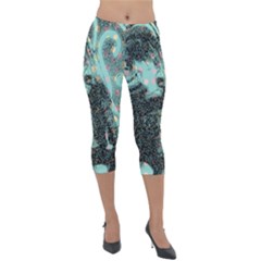 Grainy Angelica Lightweight Velour Capri Leggings 