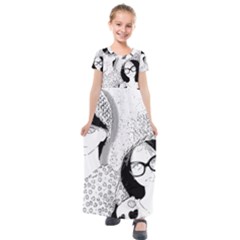 Twins Kids  Short Sleeve Maxi Dress by snowwhitegirl