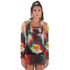 Eating Lunch 3d Long Sleeve Hooded T-shirt by snowwhitegirl