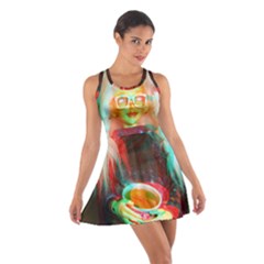 Eating Lunch 3d Cotton Racerback Dress