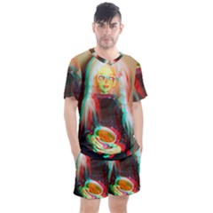 Eating Lunch 3d Men s Mesh Tee And Shorts Set