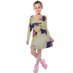 Captain Kids  Long Sleeve Velvet Dress by snowwhitegirl