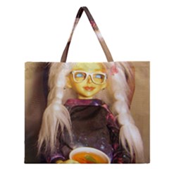 Eating Lunch Zipper Large Tote Bag by snowwhitegirl