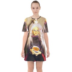 Eating Lunch Sixties Short Sleeve Mini Dress by snowwhitegirl