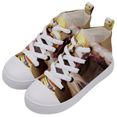 Eating Lunch Kid s Mid-top Canvas Sneakers by snowwhitegirl