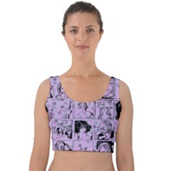 Lilac Yearbook 1 Velvet Crop Top