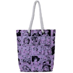 Lilac Yearbook 1 Full Print Rope Handle Tote (small) by snowwhitegirl