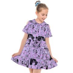 Lilac Yearbook 1 Kids  Short Sleeve Shirt Dress