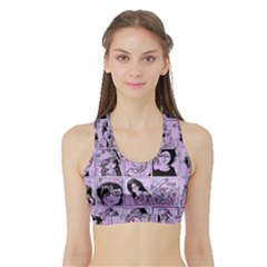 Lilac Yearbook 2 Sports Bra With Border by snowwhitegirl