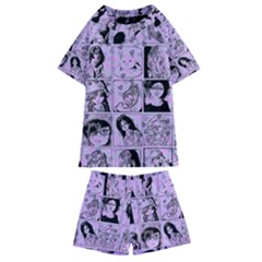 Lilac Yearbook 2 Kids  Swim Tee And Shorts Set