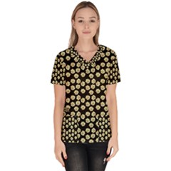 Antique Flowers Black Scrub Top by snowwhitegirl