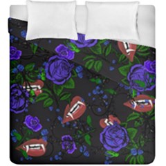 Blue Rose Vampire Duvet Cover Double Side (king Size) by snowwhitegirl