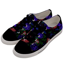 Blue Rose Vampire Men s Low Top Canvas Sneakers by snowwhitegirl