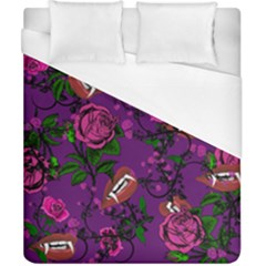 Purple  Rose Vampire Duvet Cover (california King Size) by snowwhitegirl