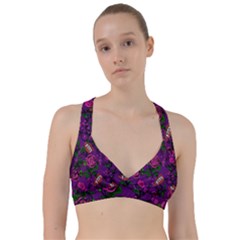 Purple  Rose Vampire Sweetheart Sports Bra