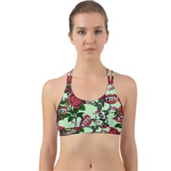 Green Rose Vampire Back Web Sports Bra by snowwhitegirl