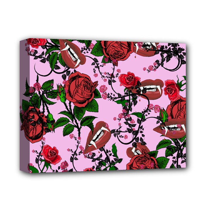 Pink Rose Vampire Deluxe Canvas 14  x 11 