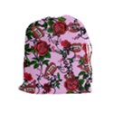 Pink Rose Vampire Drawstring Pouch (XL) View1