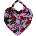 Pink Rose Vampire Giant Heart Shaped Tote View1