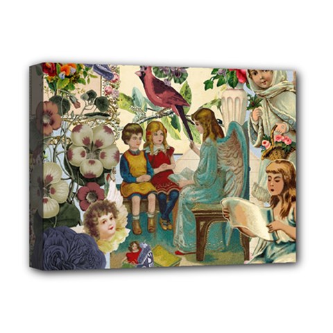 Angel Collage Deluxe Canvas 16  X 12   by snowwhitegirl