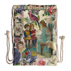 Angel Collage Drawstring Bag (large)