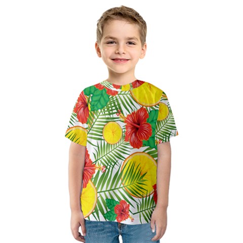 Orange Tropics Kids  Sport Mesh Tee by snowwhitegirl