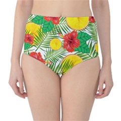 Orange Tropics Classic High-waist Bikini Bottoms by snowwhitegirl