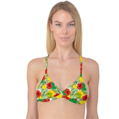 Orange Tropics Reversible Tri Bikini Top by snowwhitegirl