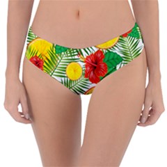 Orange Tropics Reversible Classic Bikini Bottoms by snowwhitegirl