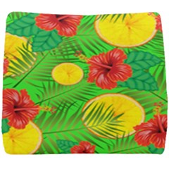 Orange Tropics Green Seat Cushion