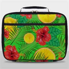 Orange Tropics Green Full Print Lunch Bag by snowwhitegirl