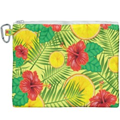 Orange Tropics Yellow Canvas Cosmetic Bag (xxxl) by snowwhitegirl