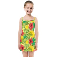 Orange Tropics Yellow Kids Summer Sun Dress