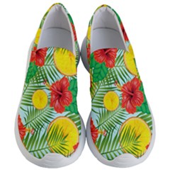 Orange Tropics Blue Women s Lightweight Slip Ons by snowwhitegirl