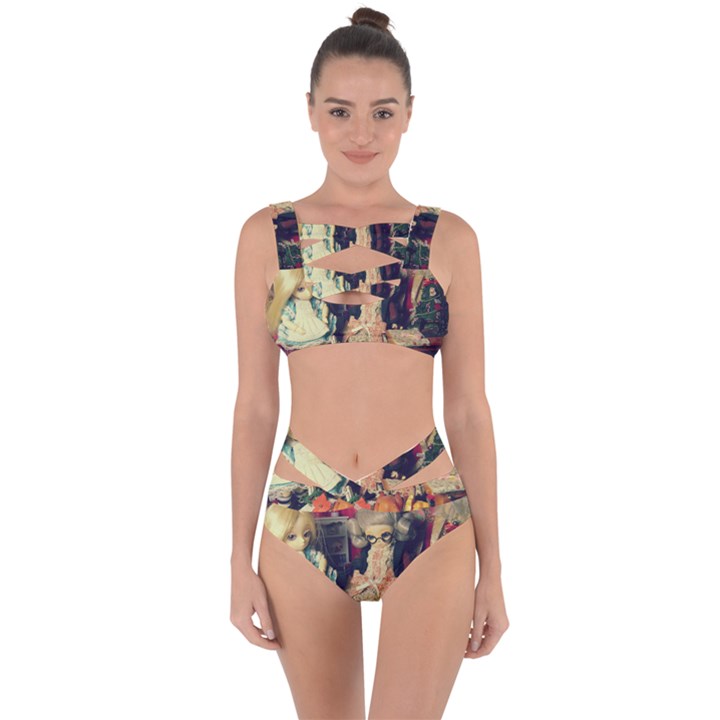 Happy Holidays Bandaged Up Bikini Set 