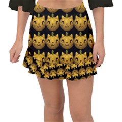 Cat Pumpkin Fishtail Mini Chiffon Skirt