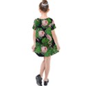 Flamingo Floral Black Kids  Simple Cotton Dress View2