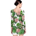 Flamingo Floral White Long Sleeve Bodycon Dress View2