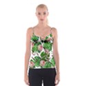 Flamingo Floral White Spaghetti Strap Top View1