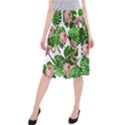 Flamingo Floral White Midi Beach Skirt View1