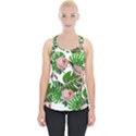 Flamingo Floral White Piece Up Tank Top View1