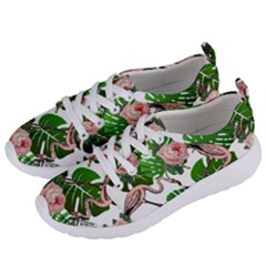 Flamingo Floral White Women s Lightweight Sports Shoes