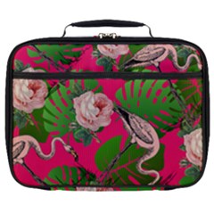 Flamingo Floral Pink Full Print Lunch Bag by snowwhitegirl