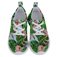 Flamingo Floral Blue Running Shoes by snowwhitegirl