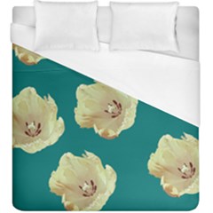 Teal Tulips Duvet Cover (king Size) by snowwhitegirl