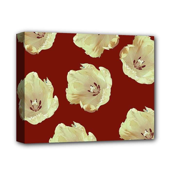 Red Tulips Deluxe Canvas 14  x 11 