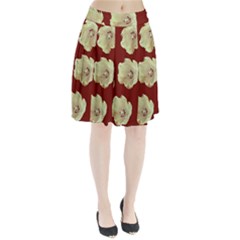 Red Tulips Pleated Skirt by snowwhitegirl